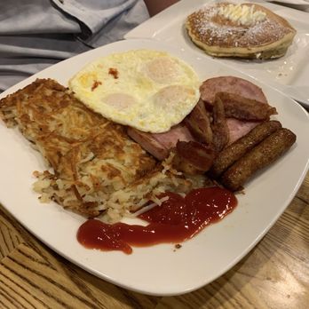 The Scratch Room - Meat lovers breakfast with pancakes. - Breakfast & Brunch Near Me - Anaheim, California The Scratch Room - Meat lovers breakfast with pancakes. - Breakfast & Brunch Near Me - Anaheim, California