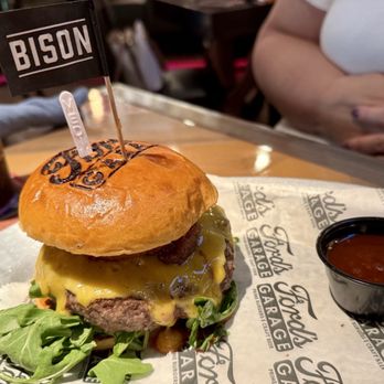 Ford's Garage Liberty - Bison burger - Comfort Food Near Me - Liberty Township, Ohio Ford's Garage Liberty - Bison burger - Comfort Food Near Me - Liberty Township, Ohio