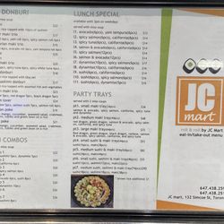 Menu as of February 2023