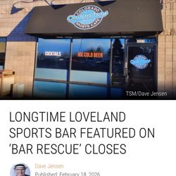 Colorado Champions Sports Cafe - This bars closes