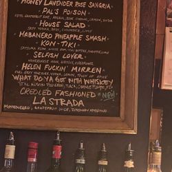 Pal's Lounge - Cocktail menu