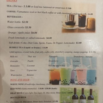 Pho House - Drinks and Desserts - Vietnamese Near Me - Fort Worth, Texas
