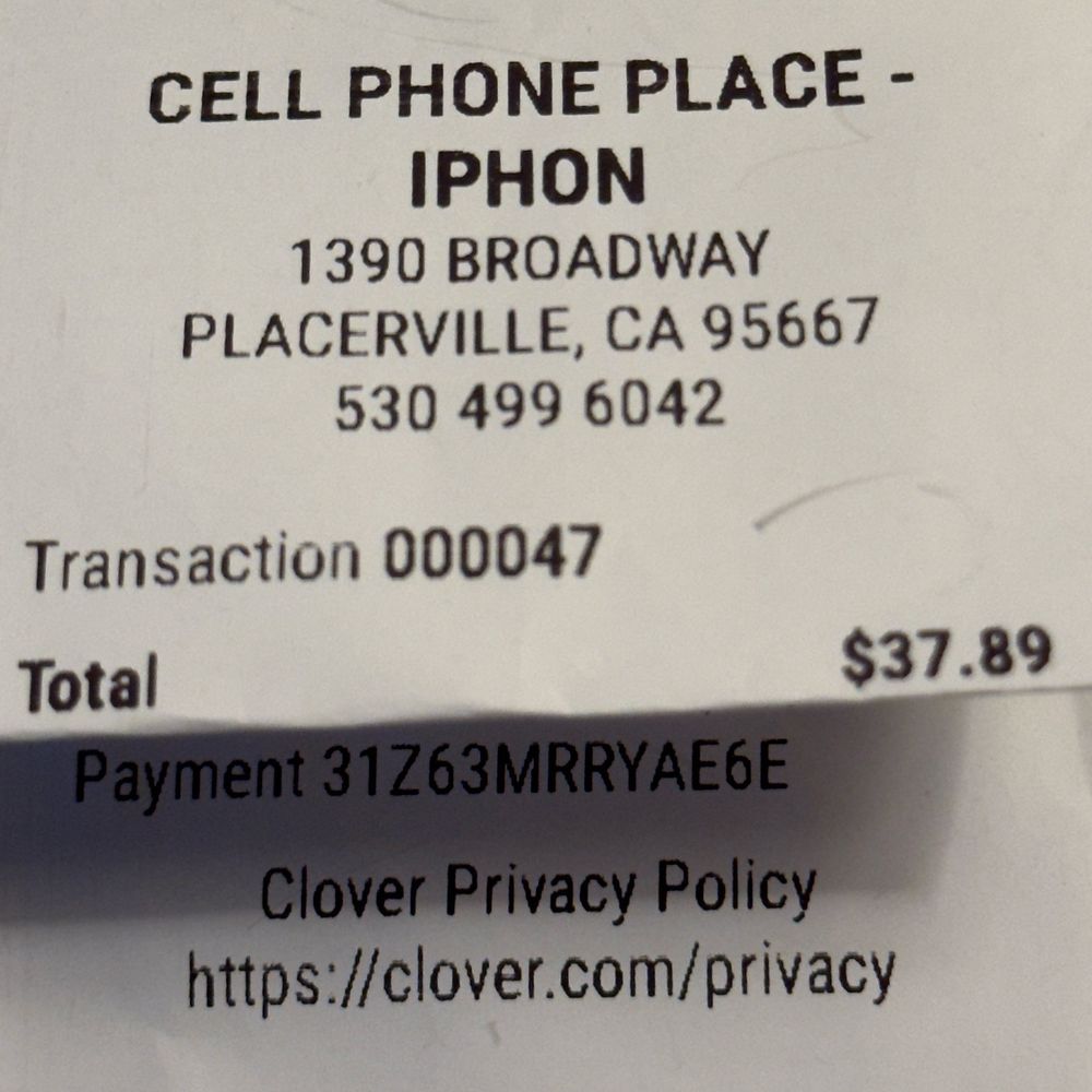 Cell Phone Place - 6/3/2026:  Less expensive than when I initially purchased~nice! - Mobile Phone Repair Near Me - Placerville, California
