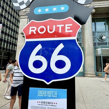 Historic Route 66 Begin Sign - 07.04.25 - Landmarks & Historical Buildings Near Me - Chicago, Illinois Historic Route 66 Begin Sign - 07.04.25 - Landmarks & Historical Buildings Near Me - Chicago, Illinois