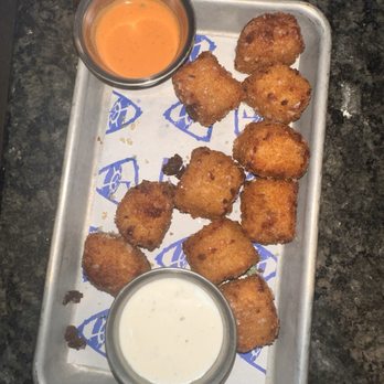 Topgolf - Cheesy macaroni bites - New American Near Me - Austin, Texas Topgolf - Cheesy macaroni bites - New American Near Me - Austin, Texas