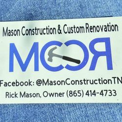 Mason Construction and Custom Renovation - Business Card