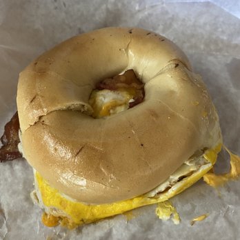 Division Ave Drive Thru Dairy Mart - Bacon egg & cheese on a plain bagel - Convenience Stores Near Me - Levittown, New York