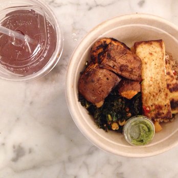 Dig Inn - Farro with kale, tofu, and roasted sweet potato and Paris black tea - New American Near Me - Boston, Massachusetts Dig Inn - Farro with kale, tofu, and roasted sweet potato and Paris black tea - New American Near Me - Boston, Massachusetts