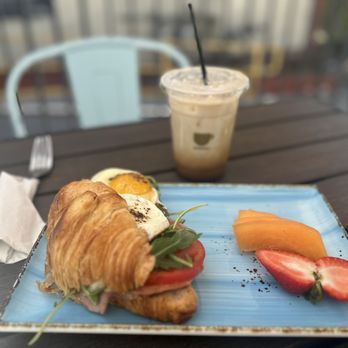 Republik Coffee Burbank - Breakfast croissant & iced cardamom oat latte - Cafes Near Me - Burbank, California Republik Coffee Burbank - Breakfast croissant & iced cardamom oat latte - Cafes Near Me - Burbank, California