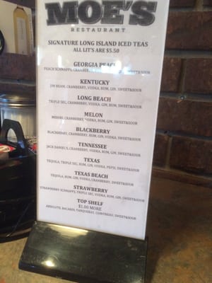 Menu photo 4 MOE'S Restaurant Huntington, IN