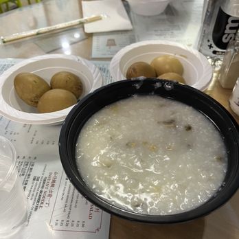 M Star Cafe - Preserved egg + Pork congee, tea egg - Chinese Near Me - New York, New York M Star Cafe - Preserved egg + Pork congee, tea egg - Chinese Near Me - New York, New York