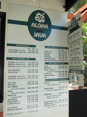 Menu photo 7 Aloha Java Fullerton, CA