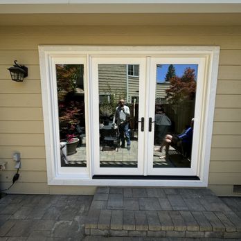 GV Home Solutions - Milgard double French Doors with sidelight - Windows Installation Near Me GV Home Solutions - Milgard double French Doors with sidelight - Windows Installation Near Me