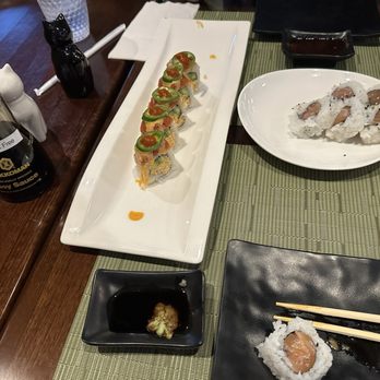 Tsunami Sushi & Grill - 911 Roll, Yellowtail Love Roll, Salmon Roll, Gluten Free Soy Sauce - Japanese Near Me - Flower Mound, Texas Tsunami Sushi & Grill - 911 Roll, Yellowtail Love Roll, Salmon Roll, Gluten Free Soy Sauce - Japanese Near Me - Flower Mound, Texas
