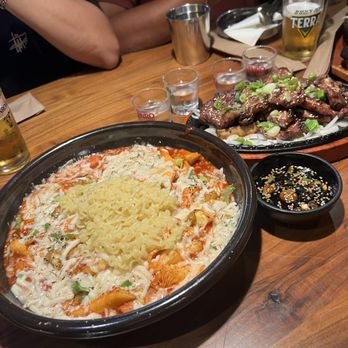 Jin Cook - Ddukbokki w/ added Cheese and Ramen (Left) and BBQ Beef Rib (Right) - Korean Near Me - Buena Park, California Jin Cook - Ddukbokki w/ added Cheese and Ramen (Left) and BBQ Beef Rib (Right) - Korean Near Me - Buena Park, California