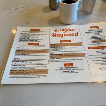 Maywood Grill - Breakfast menu - Coffee & Tea Near Me - Farmington, Pennsylvania Maywood Grill - Breakfast menu - Coffee & Tea Near Me - Farmington, Pennsylvania