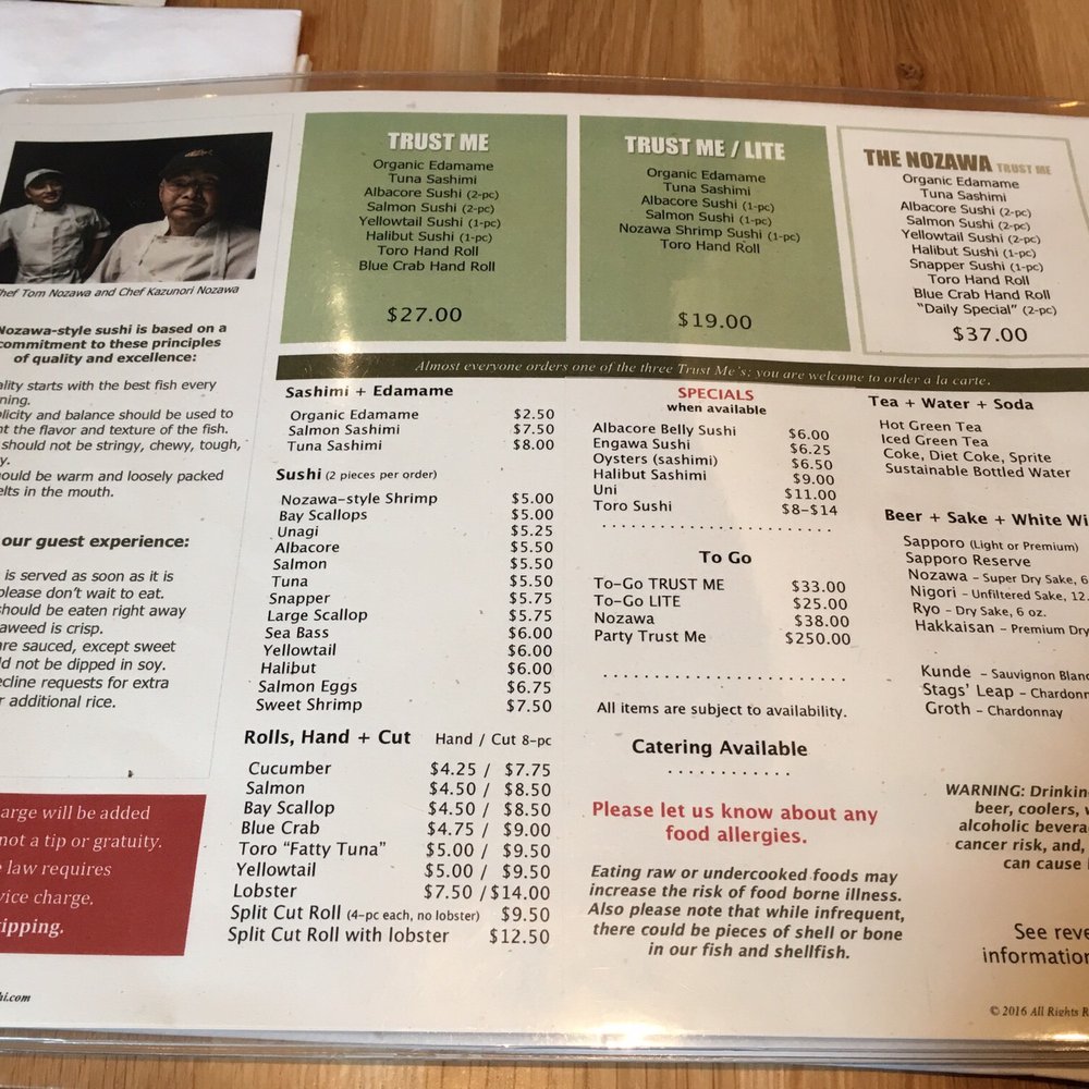 SUGARFISH | Pasadena - Menu as of 1/2/17 - Japanese Near Me - Pasadena, California SUGARFISH | Pasadena - Menu as of 1/2/17 - Japanese Near Me - Pasadena, California