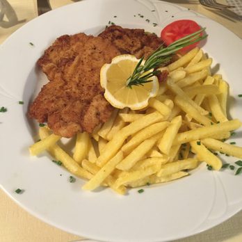 Hotel Alpenrose - Pork schnitzel special. Also came with a salad - Hotels Near Me - Wilderswil, BE