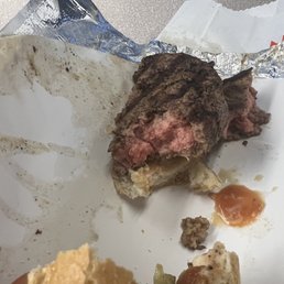 "Well done" burger.