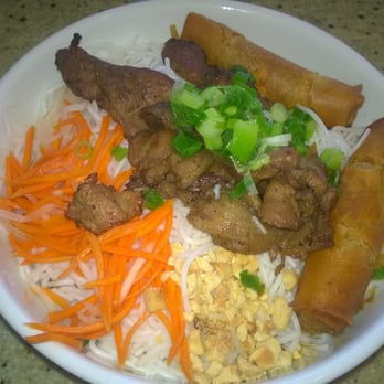 Pho Minh & Grill - Bun with BBQ Pork and Egg Rolls - Vietnamese Near Me - Spring Valley, California Pho Minh & Grill - Bun with BBQ Pork and Egg Rolls - Vietnamese Near Me - Spring Valley, California