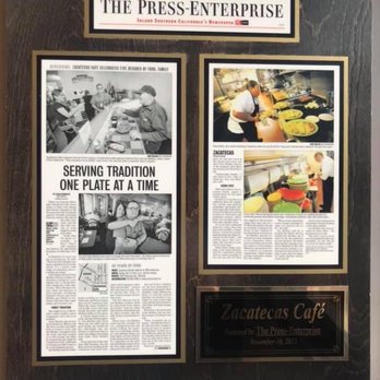 Zacatecas Cafe - Restaurant History - Mexican Near Me - Riverside, California