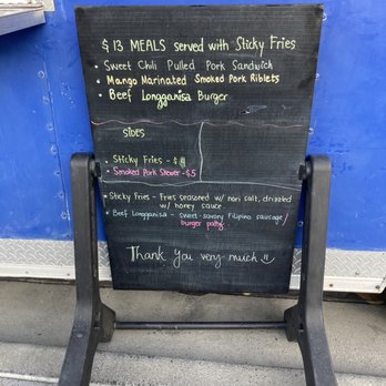 Hog's Face BBQ - a menu on a blackboard - Food Trucks Near Me Hog's Face BBQ - a menu on a blackboard - Food Trucks Near Me