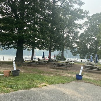 Capt Pat's Seafood - Picnic tables where you can eat, drink, or just enjoy the views - Seafood Near Me - Drayden, Maryland
