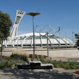 The amazing Inclined Tower with Montreal's Stadium in the foreground. 2 Metro stops at the Olympic Village make it easy to see.