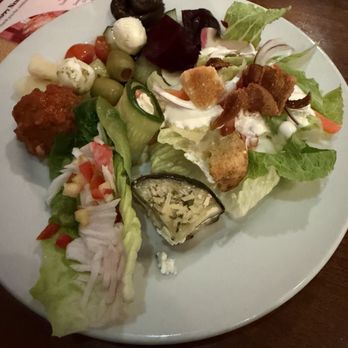 Via Brasil Steakhouse - Some options from salad bar. I only ate half of the plate. I was disappointed - Brazilian Near Me - Las Vegas, Nevada