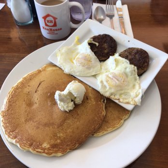 Hen House Eatery - Two Pancakes with sausage and eggs. - Breakfast & Brunch Near Me - Minneapolis, Minnesota Hen House Eatery - Two Pancakes with sausage and eggs. - Breakfast & Brunch Near Me - Minneapolis, Minnesota