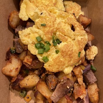 Four Friends Kitchen - Smoked Brisket Hash & Eggs - Southern Near Me - Denver, Colorado Four Friends Kitchen - Smoked Brisket Hash & Eggs - Southern Near Me - Denver, Colorado
