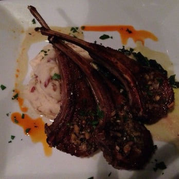 Back Room Steakhouse - Lamb chop entree with garlic mash and creamed spinach - Steakhouses Near Me - Apopka, Florida