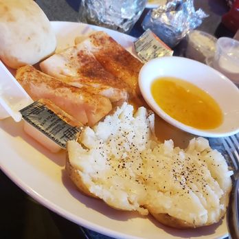 Nordic Lanes - 3 piece broiled cod with baked potato, June 2024 - Pizza Near Me - Westby, Wisconsin