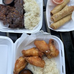 Bella Lao Food - We had Bella Lao food at the Asian festival everything was delicious.Spicy beef jerky with sticky rice ,fried wing  eggroll