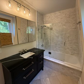 Siena Marble & Tile - Our renovated Master Bathroom. Marble tile andall supplies provided by Siena Marble &^ Tile - Building Supplies Near Me - Albertson, New York Siena Marble & Tile - Our renovated Master Bathroom. Marble tile andall supplies provided by Siena Marble &^ Tile - Building Supplies Near Me - Albertson, New York