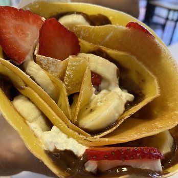 Cafe Mong - Nutella crepe with strawberries and bananas as a dessert. - Breakfast & Brunch Near Me - Las Vegas, Nevada