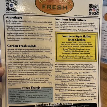Southern Fresh - Menu - Southern Near Me - Safety Harbor, Florida Southern Fresh - Menu - Southern Near Me - Safety Harbor, Florida