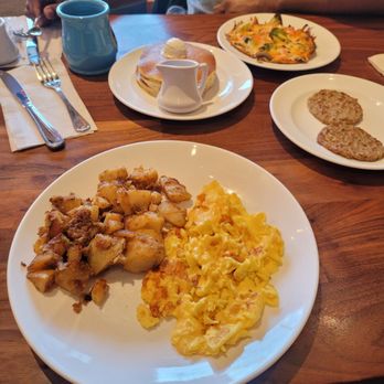 Original Pancake House - Home fries, eggs with American cheese, pancakes, Dutch garden and chicken sausage, - Pancakes Near Me - Metuchen, New Jersey Original Pancake House - Home fries, eggs with American cheese, pancakes, Dutch garden and chicken sausage, - Pancakes Near Me - Metuchen, New Jersey