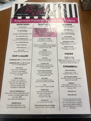 Menu photo 2 Fuzzy's Saginaw, MI