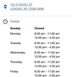 Lonoke Post Office - hours of operation