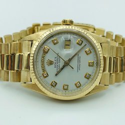 Colorado Pawn and Jewelry - Rolex Day Date 1962 with diamond markers. 18K, just serviced!
