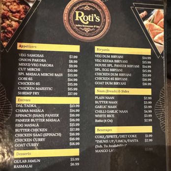 Roti's Indian Restaurant & Bar - Indian Near Me - Riverview, Florida