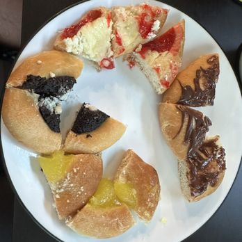 Lone Star Kolaches - poppy, lemon, fruit and cream cheese, and a chocolate. - Breakfast & Brunch Near Me - Pflugerville, Texas Lone Star Kolaches - poppy, lemon, fruit and cream cheese, and a chocolate. - Breakfast & Brunch Near Me - Pflugerville, Texas