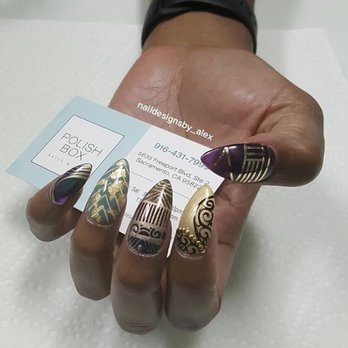 Polish Box - Acrylics by Elsa, nail art by Alex - Nail Salons Near Me - Sacramento, California
