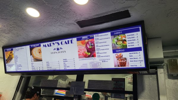 Menu photo 1 Mary’s Cafe & Coin Laundry Miami, FL