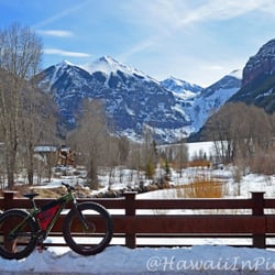 Alpineer Telluride - Rented a fat tire bike. Enjoyed a nice ride along the river towards the waterfall(frozen this time of year) still fun.