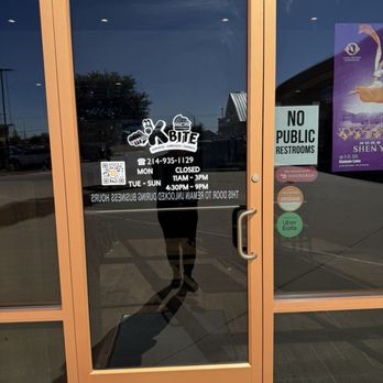 K Bite - Door with hours - Salad Near Me - Anna, Texas