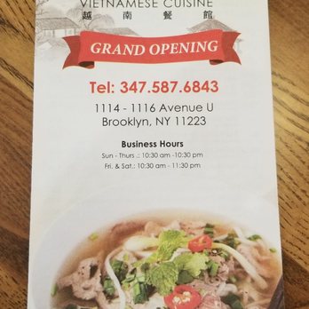 U Bar & Restaurant - Menu - Vietnamese Near Me - Brooklyn, New York