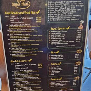 Supa Thai - Menu - Thai Near Me - Kapolei, Hawaii Supa Thai - Menu - Thai Near Me - Kapolei, Hawaii