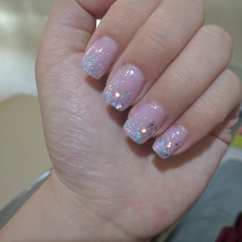 Glitz Nail - Silver ombre mixed size glitter tips - Waxing Near Me - New York, New York Glitz Nail - Silver ombre mixed size glitter tips - Waxing Near Me - New York, New York